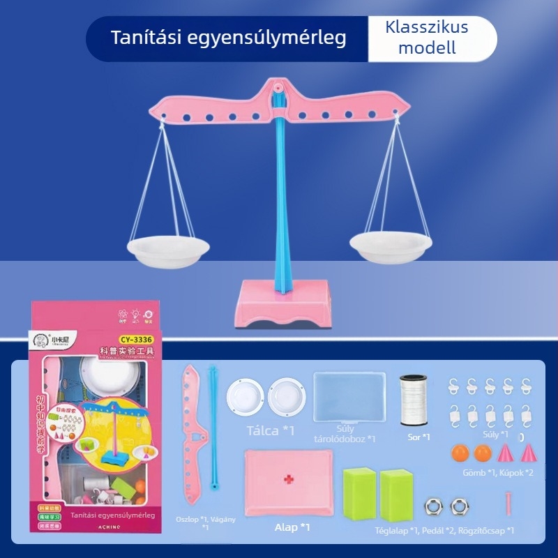 Tanítási mérleg diákoknak — műanyag kivitel, Little Carney, matematikai és fizikai kísérletekhez