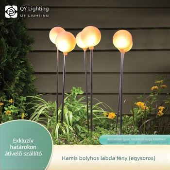 Napelemes kert- és tájvilágítás virág alakú lámpa, LED, gumitest, IP65, modell LW-4