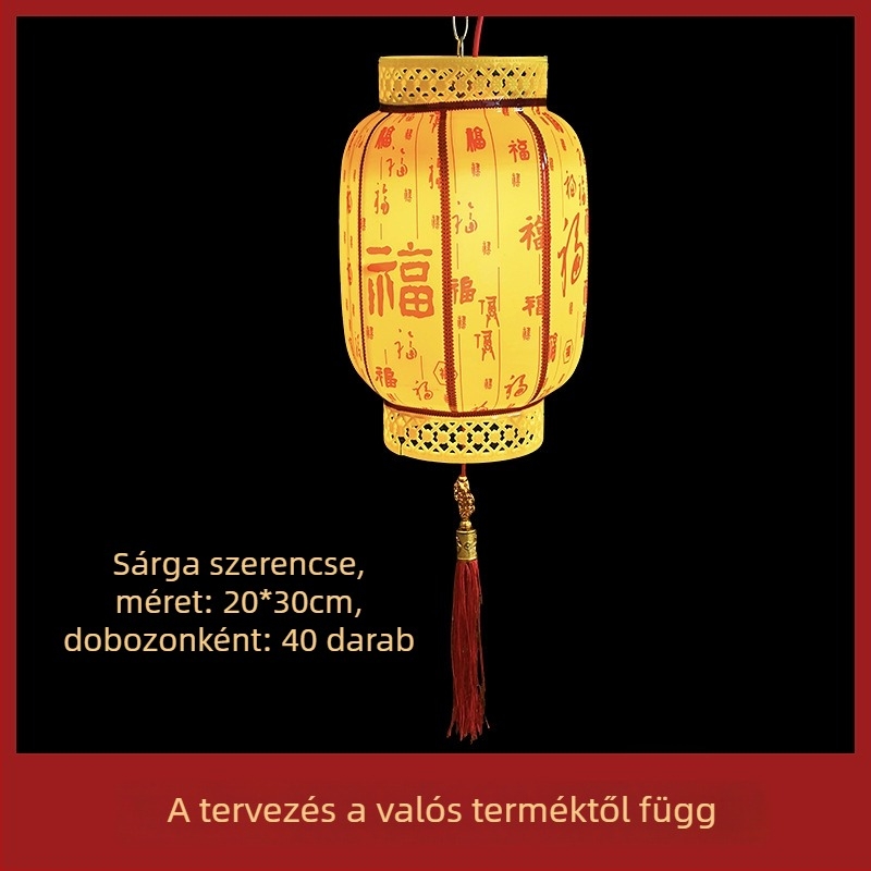 Kültéri függő LED lámpa, kínai stílusú, IP65, vezetékes tápellátás