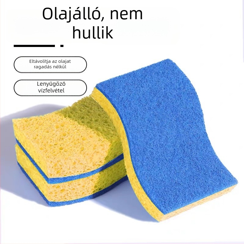 Balance Chaohui fa cellulóz szivacs edényekhez — nedvszívó, nem tapad az olajhoz, fazekakhoz és tálakhoz ideális