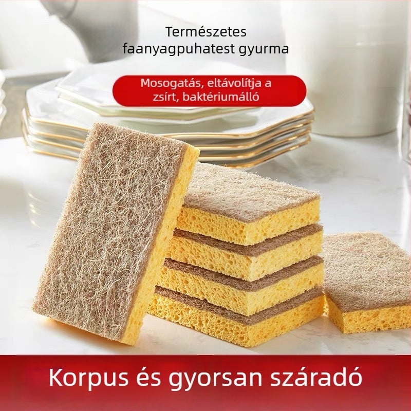 Balance Chaohui fa cellulóz szivacs edényekhez — nedvszívó, nem tapad az olajhoz, fazekakhoz és tálakhoz ideális