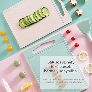 Kétoldalas gyümölcs- és zöldségvágódeszka, vastított konyhai előkészítő tábla