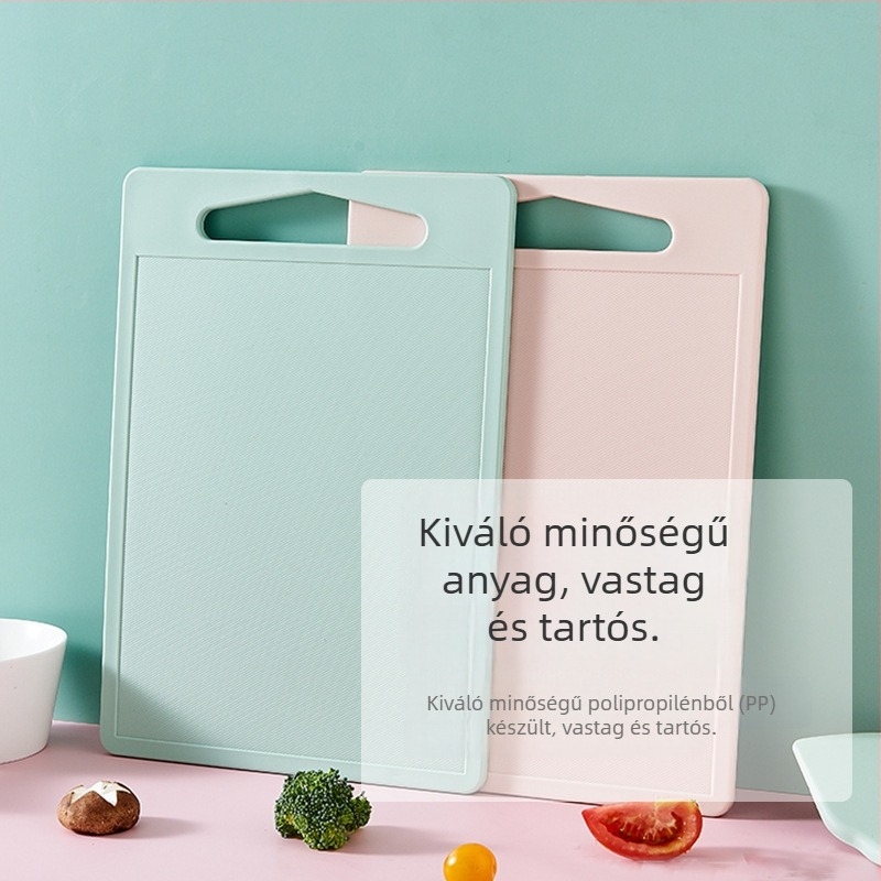 Kétoldalas gyümölcs- és zöldségvágódeszka, vastított konyhai előkészítő tábla