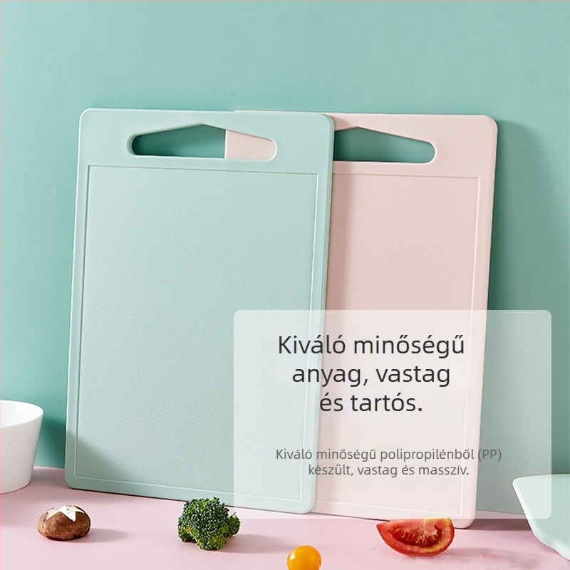 Kétoldalas gyümölcs- és zöldségvágódeszka, vastított konyhai előkészítő tábla