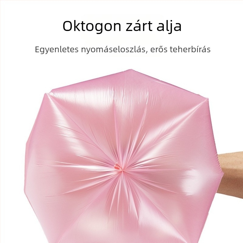 HDPE vastagított szemeteszsákok, lapos nyílású, 100 db, általános használatra
