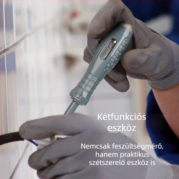 Feszültségmérő beépített fényforrással, többfunkciós elektromos szerszám vezeték-szakadás detektálással és nagy nyomatékú csavarhúzóval