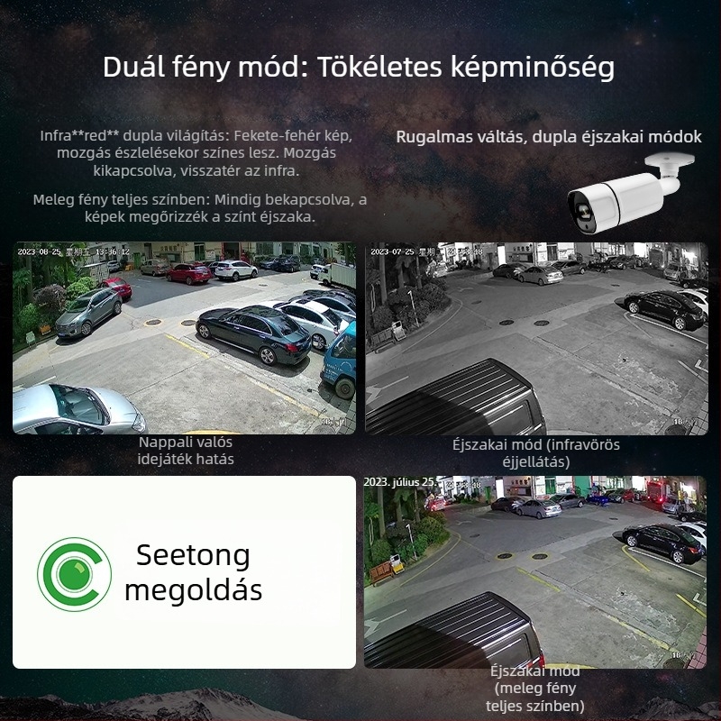 Kangxinwei IPC Hálózati Kamera alumínium testtel, kettős világítású infravörös, éjszakai látás, súly 0.8