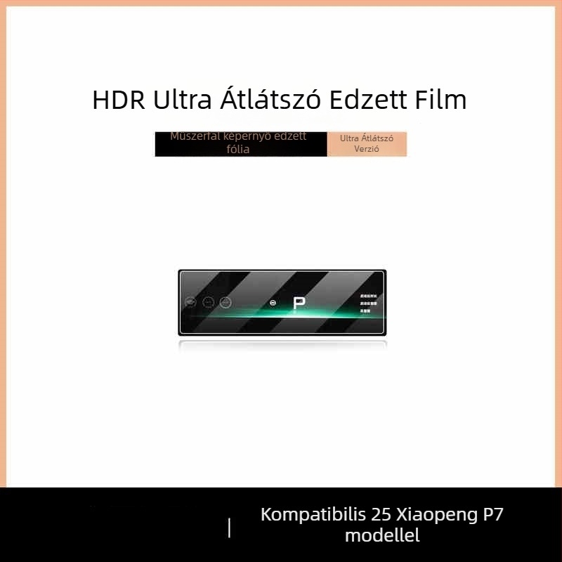 Xpeng P7 központi kijelzőjére szánt edzett üveg képernyővédő — egydarabos kialakítás, ujjlenyomat-mentes bevonat