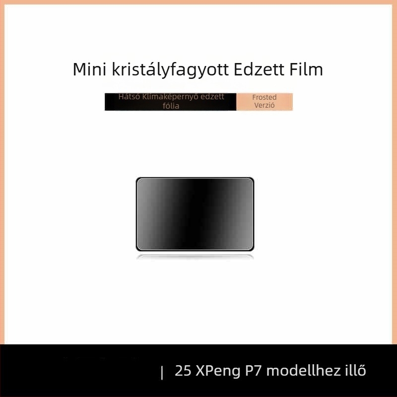 Xpeng P7 központi kijelzőjére szánt edzett üveg képernyővédő — egydarabos kialakítás, ujjlenyomat-mentes bevonat