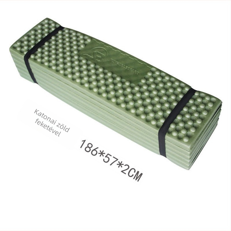 Szabadban használható nedvességálló matrac, 12‑részre összecsukható modell 009, PVC, XPE hab, 350 g
