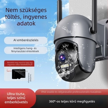 CMOS megfigyelő kamera, 360° lefedettség, valós idejű interkom, távoli be- és kikapcsolás