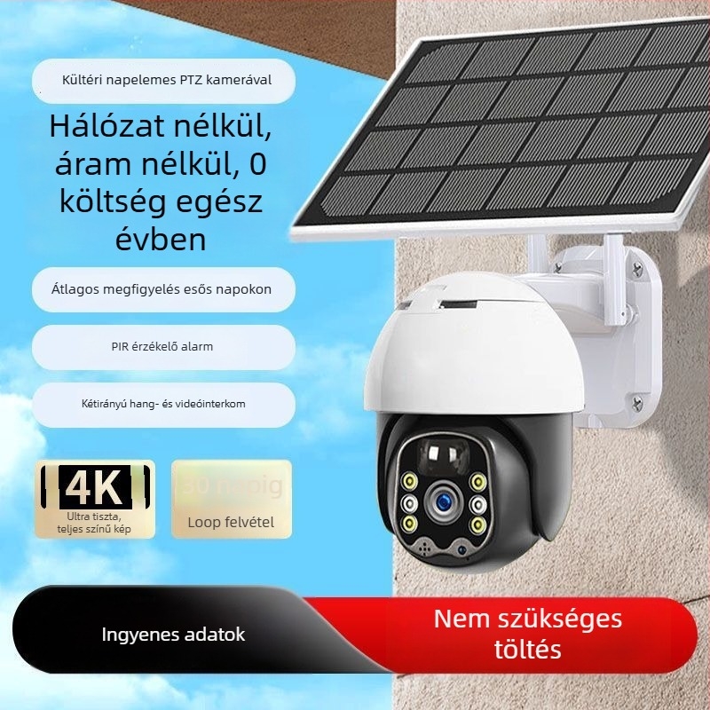 CMOS megfigyelő kamera, 360° lefedettség, valós idejű interkom, távoli be- és kikapcsolás