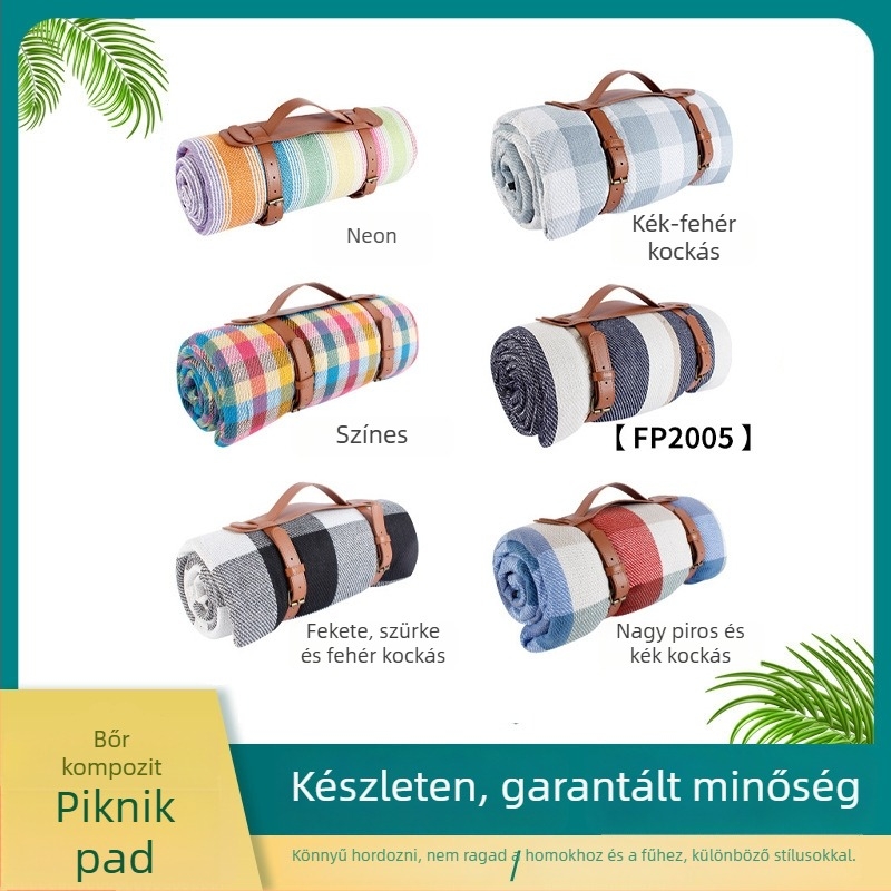 Piknik matrac, nedvességálló, akril szálból készült, 1000 g, vágásra alkalmas nedvességálló alátét 1–2, 4–6 vagy 6–8 személyre
