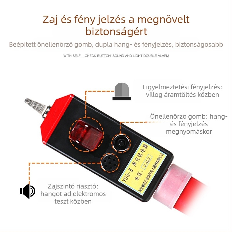 CHKL akusztikus-optikai 10kV nagyfeszültségű elektroszkóp teleszkópos mérőfejjel
