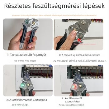 Villanyszerelő 28-in-1: többfunkciós fogó, vezetékek leszedése, vágás, crimpeelés, tekerés és rögzítés