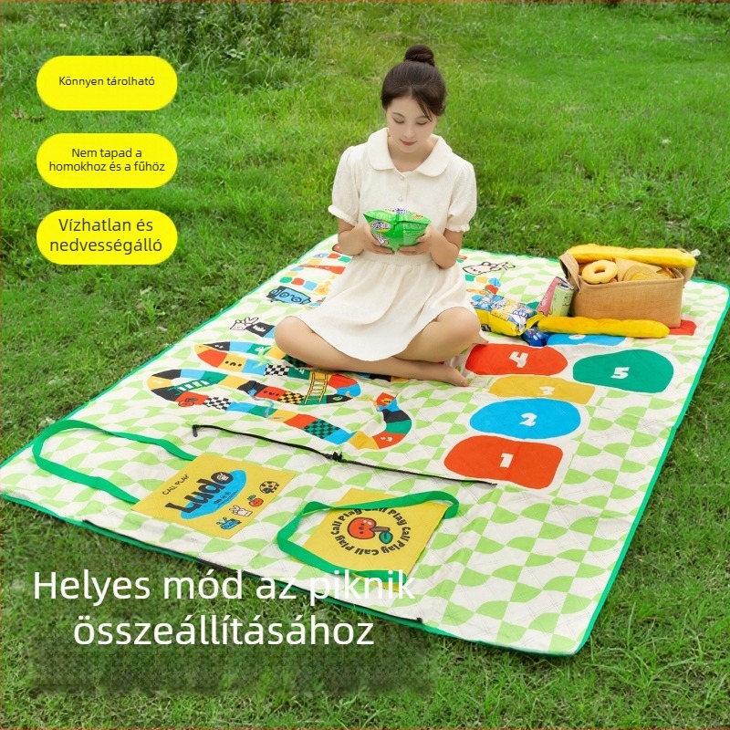 Szabadban három az egyben piknik matrac – Oxford szövet, vízálló és nedvességálló, csúszásmentes felület; 1–2, 2–4 vagy 4–6 személynek
