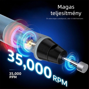 H101 újratölthető gravíró toll és mini elektromos csiszoló készlet — 30 000 rpm üresjárat, tok 2.35–3.0 mm