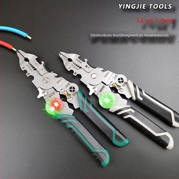 Kábelcsupaszító fogó feszültségmérővel, egyenes fej, 0,17 kg, Hero