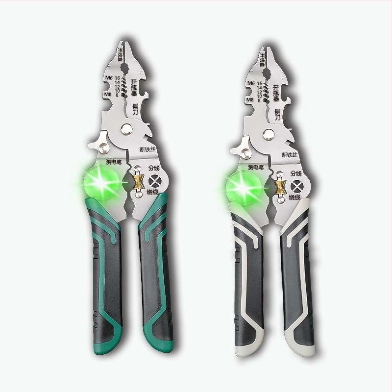 Kábelcsupaszító fogó feszültségmérővel, egyenes fej, 0,17 kg, Hero