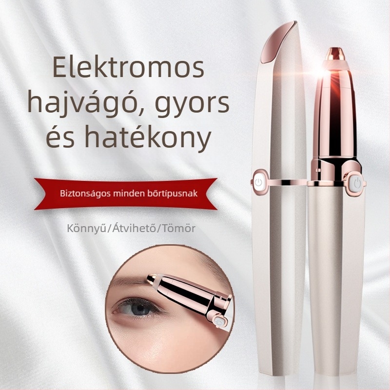 Elektromos szőrtelenítő és arcszőrzet-nyíró, 2 az 1-ben, mini arcbőr- és szemöldök-trimmer, modell BZ-205B, USB tápegység, ABS ház, nedves és száraz használatra.