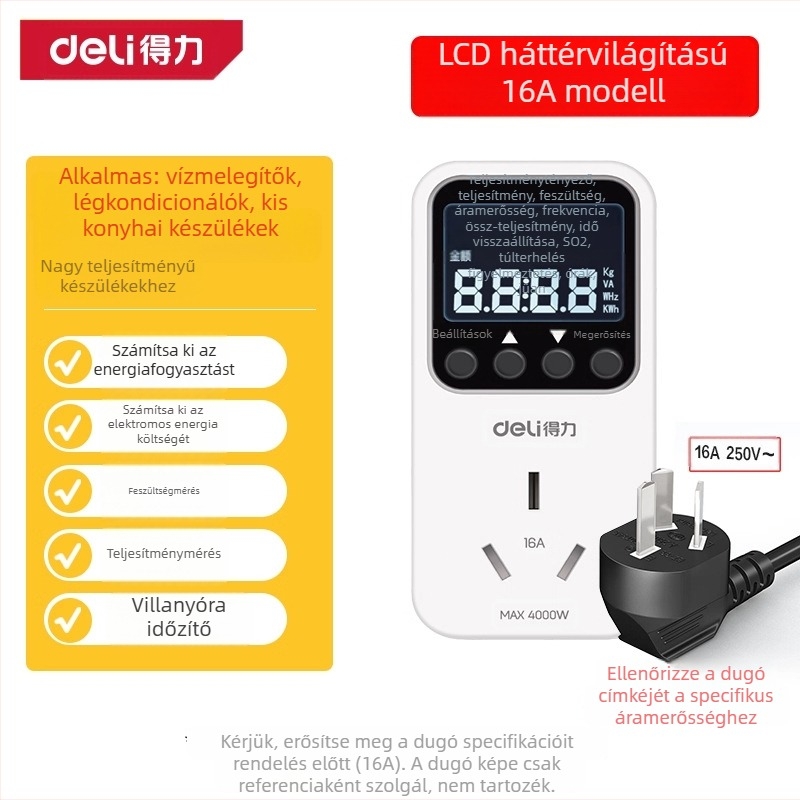 Klímaberendezéshez tartozó teljesítménymérő – energiafogyasztás-monitor, fogyasztás-tesztelő, elektromos mérő, Márka: Effective