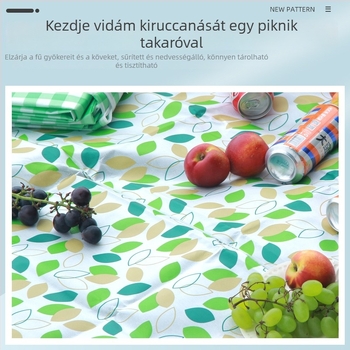 Összecsukható vízálló piknik matrac kempingezéshez és szabadtéri tevékenységekhez, 1,5×2 m vagy 2×2 m, 6–8 személynek