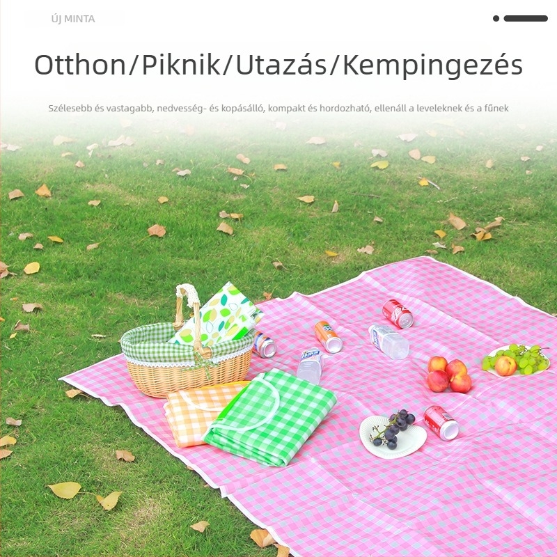 Összecsukható vízálló piknik matrac kempingezéshez és szabadtéri tevékenységekhez, 1,5×2 m vagy 2×2 m, 6–8 személynek