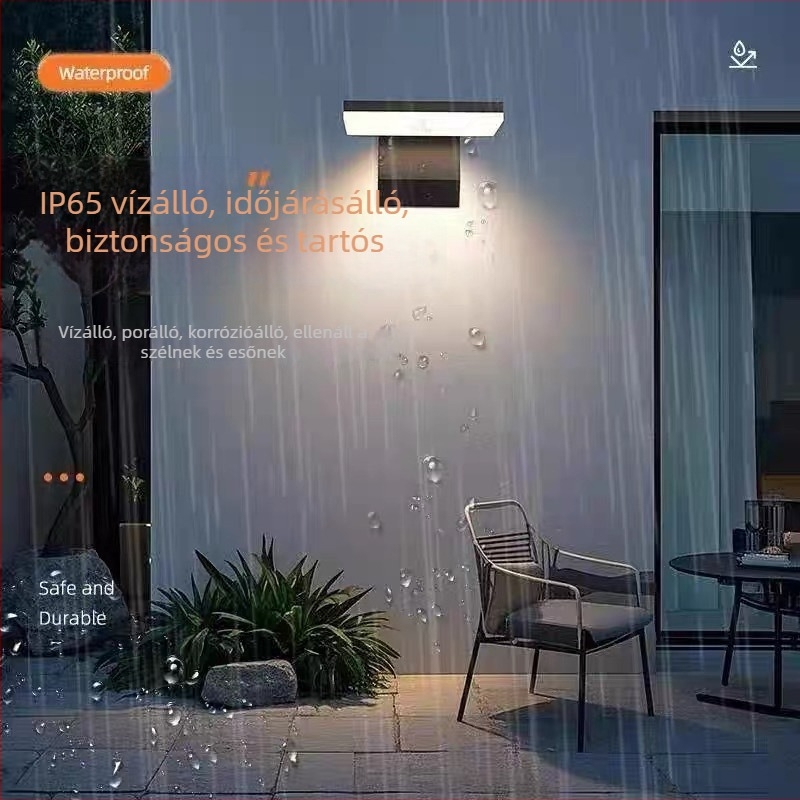 Vízálló kültéri fali világítás szenzorral villákhoz, kertekhez és erkélyekhez - összecsukható és forgatható, 220V, 36 LED, 990 lm, IP65, 3000-6500K