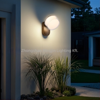 LED kültéri falikar vízálló, szenzorral, alumínium házzal (220V, 120 lm, 3000K, 60°, IP54)