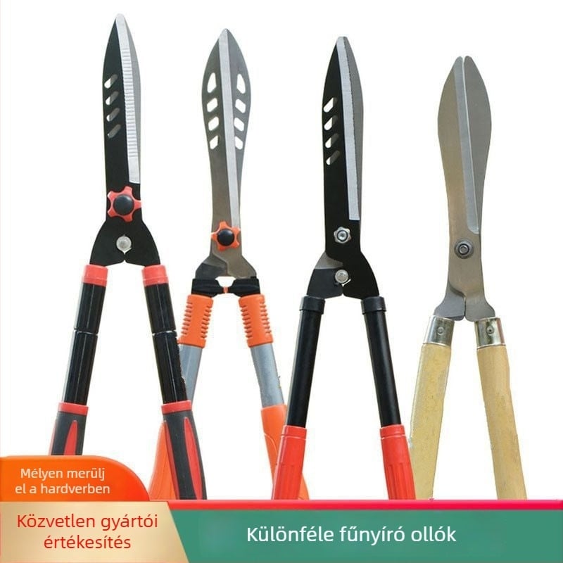 Kertészolló állítható hosszú nyéllel – SK5 acél, gyümölcsfák, magas ágak, kerítés sövénye és gyep vágására, erőfeszítés-kímélő