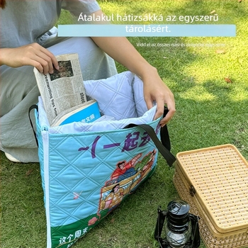 Piknik matrac anti-slip nedvességálló réteggel, Oxford anyagú felülettel és sprayált pamut béléssel, súly 1000 g, összecsukható és hordozható kempingre és piknikre, 1–2, 2–4 vagy 4–6 személy részére
