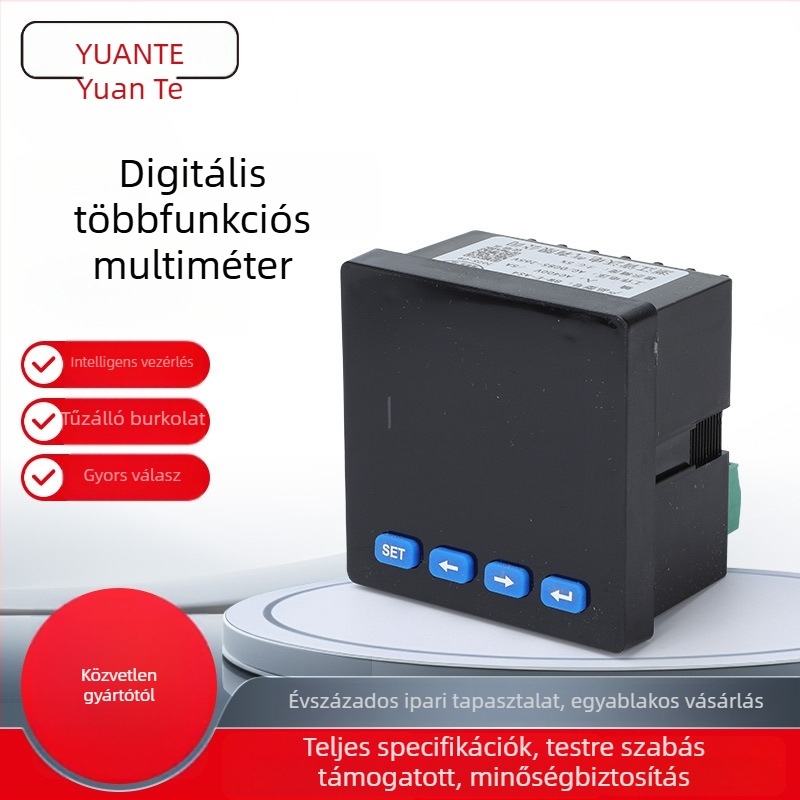 Háromfázisú digitális voltmérő és többfunkciós teljesítménymérő áram- és feszültségméréssel