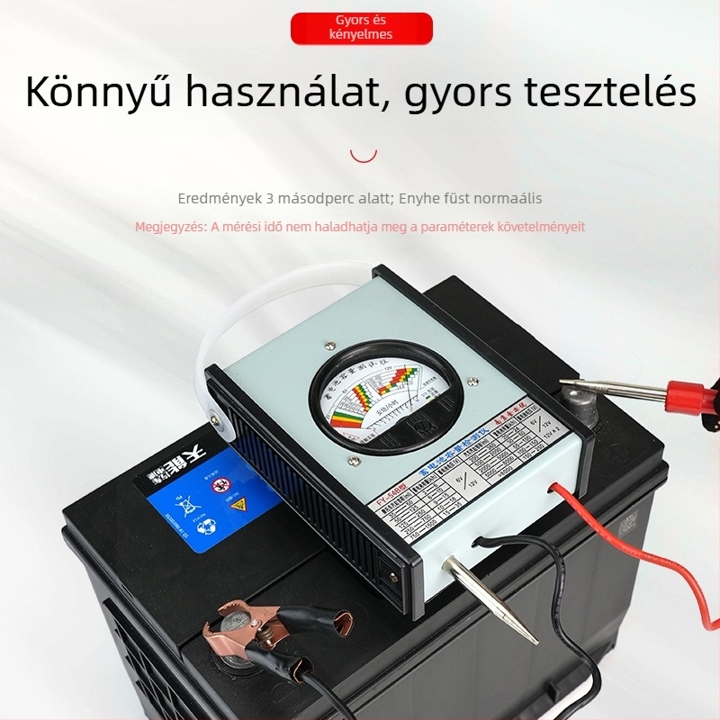 Analóg autóakku-tesztelő, akkumulátor kapacitás detektora elektromos járművekhez, mérőműszer FY54B