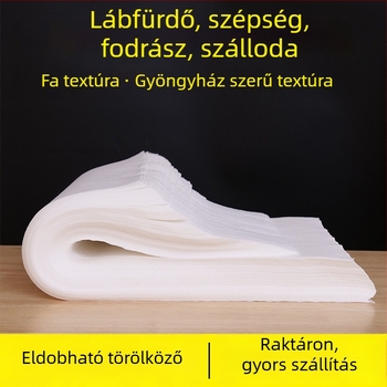 Egyszer használatos lábápoló törölköző – nem szövött anyag, 57×27 cm, közepes vastagság, kiváló nedvszívó