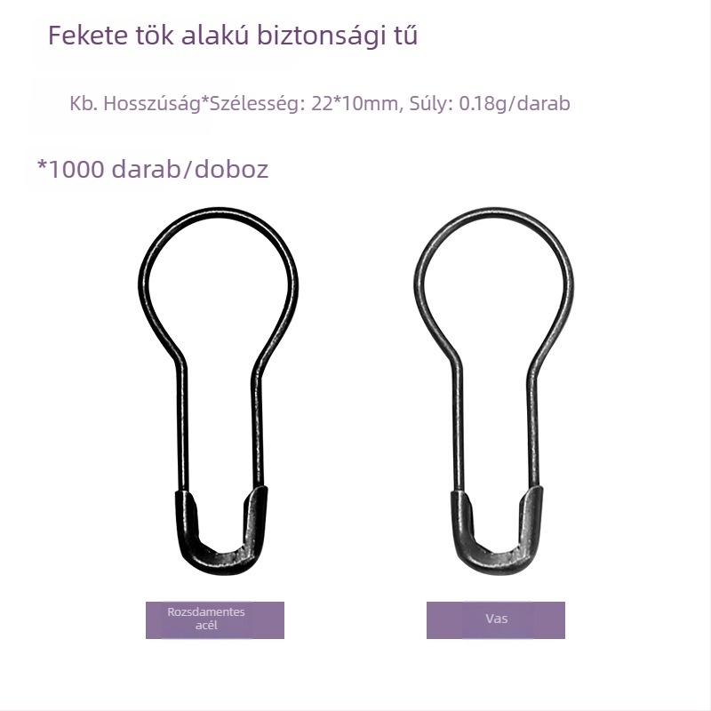Tök alakú fém biztonsági tű, otthoni használatra és varráshoz, ruhacímkékhez