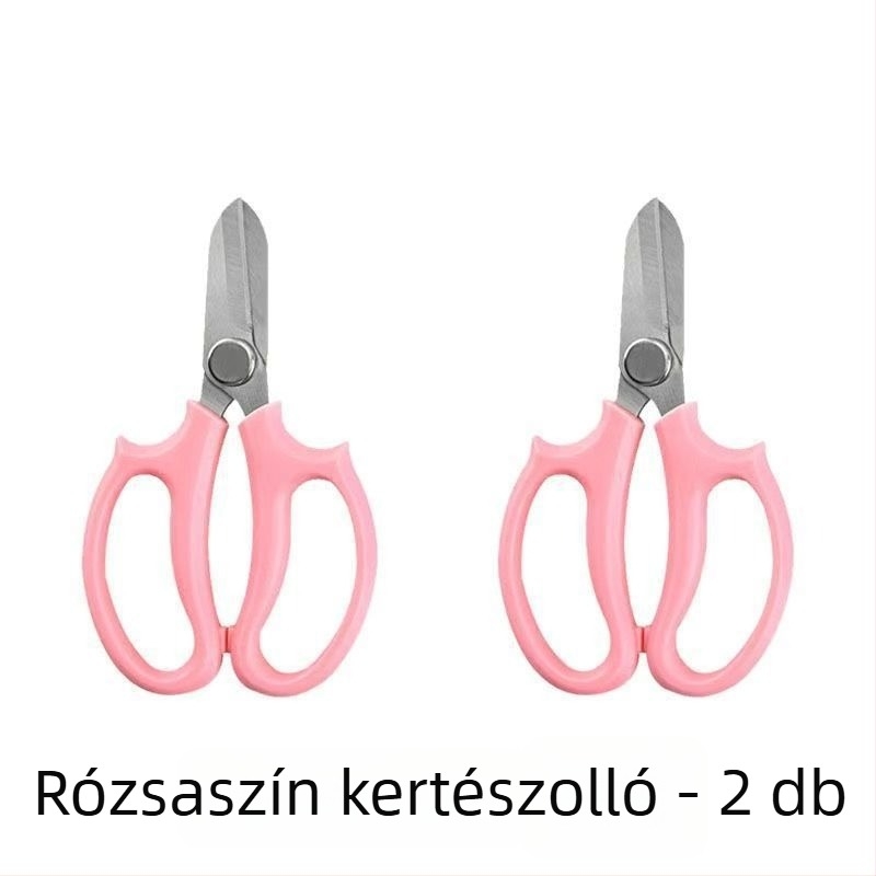 Ágak vágására szolgáló olló, kertészeti olló széles fejjel, virágdíszítéshez és metszéshez