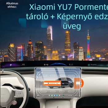 Xiaomi Yu7 központi kijelzőhöz edzett üveg védőfólia — navigációs kijelző, belső autó, egyszemélyes kialakítás, karcálló és ujjlenyomat-mentes