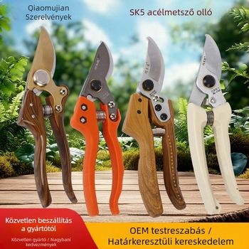 Kertészeti metszoolló vastag ágakhoz, virágmetszéshez és gyümölcsfákhoz