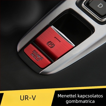 A Honda UR-V belső részéhez szánt alumínium ötvözet dekoratív matrica a váltókar és a kézifék környezetéhez (2017–2020), testreszabható feldolgozással.