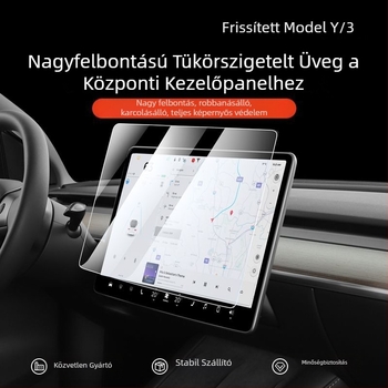Tesla Model 3 központi kijelző edzett üveg képernyővédő, HD belső kijelző, statikus ragasztásos telepítés, YZ