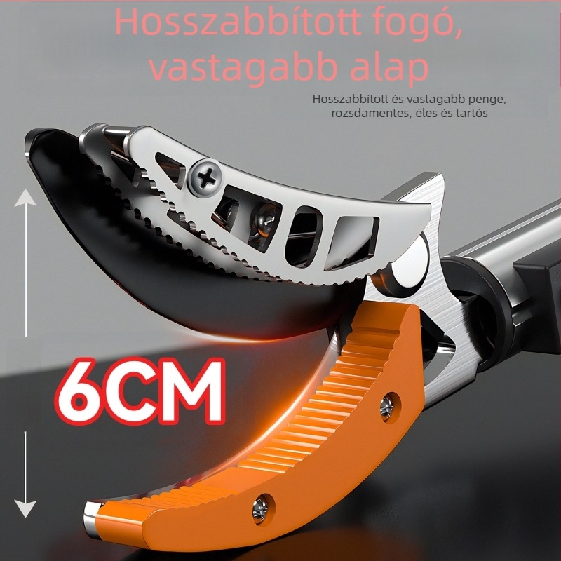 Többfunkciós gyümölcs- és metszőolló magaslatokról, rozsdamentes acélból, kinyújtható és visszahúzható