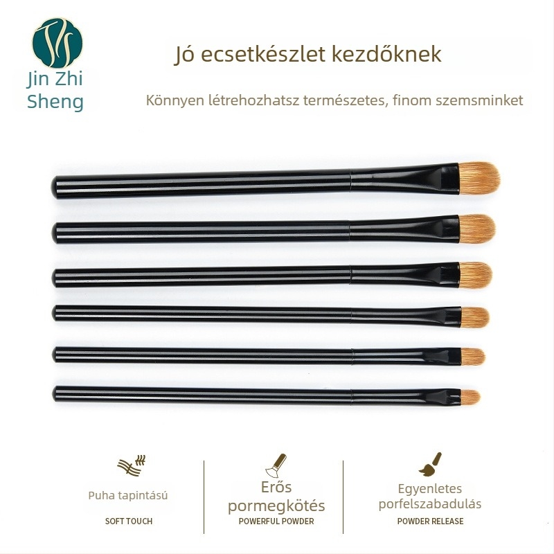 Szemhéjfesték ecset, állati szőr, fa nyél, rövid nyél, 1 db, Jin Yisheng, Beijing