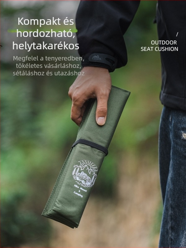 Kültéri hordozható összecsukható nedvességálló párna kempinghez és túrázáshoz – ultra-könnyű Oxford vászon, 1–2 főre, hőszigetelt, megvastagított párna