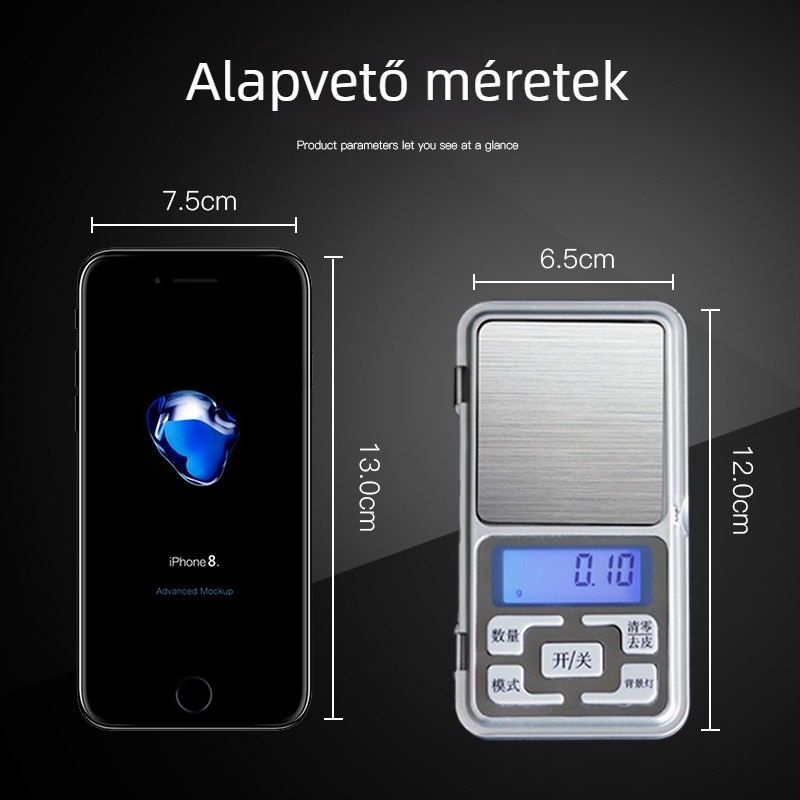 Ékszer mérleg elektronikus 0.01 g pontossággal, márka Pelfrey, modell 2007