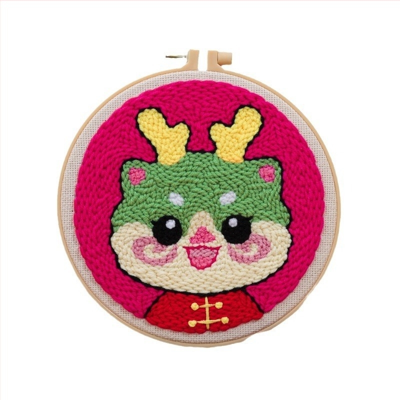 Sárkányév Punch Needle hímzőkészlet – DIY fonalfestés és hímzés, pároknak