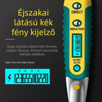 Feszültségmérő toll LED kijelzővel, magas pontosságú fázis- és neutrális vezeték észlelése, multifunkcionális otthoni használatra