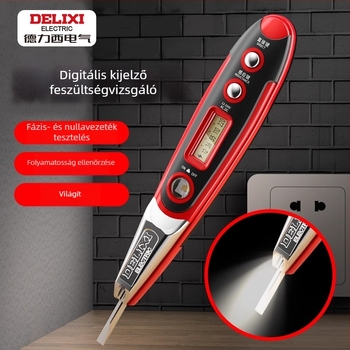 Delixi Electric professzionális teszt toll elektromérnököknek intelligens érzékeléssel, digitális kijelzővel, többfunkciós vezeték-szakadás-tesztelő