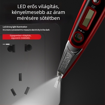 Delixi Electric professzionális teszt toll elektromérnököknek intelligens érzékeléssel, digitális kijelzővel, többfunkciós vezeték-szakadás-tesztelő