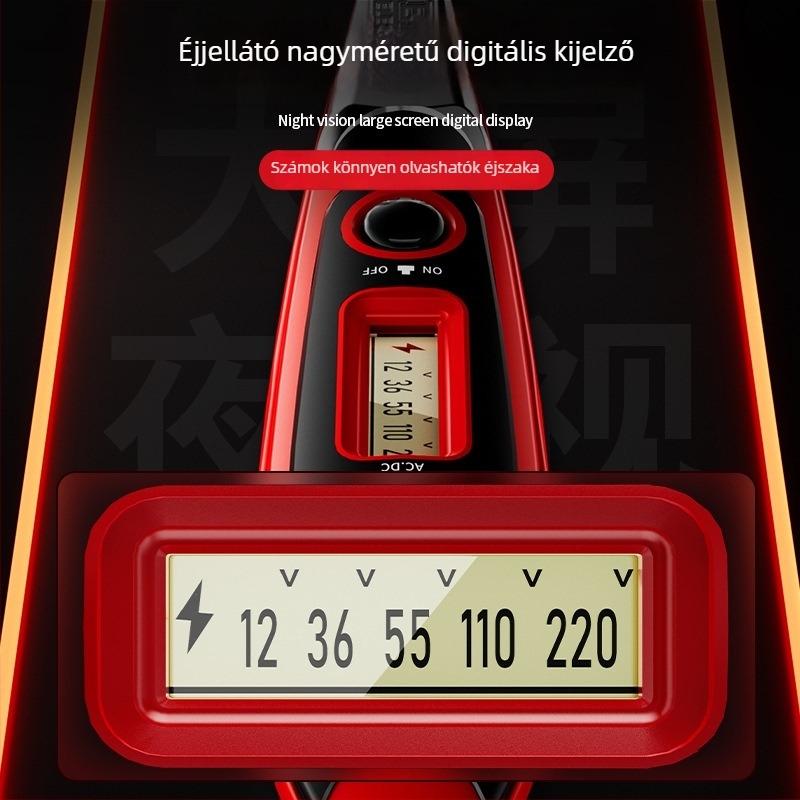 Delixi Electric professzionális teszt toll elektromérnököknek intelligens érzékeléssel, digitális kijelzővel, többfunkciós vezeték-szakadás-tesztelő