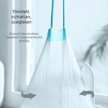Balance Chaohui húzózsinóros szemeteszsák automatikus zárással – PE anyag, nem biológiailag lebomló, egyszer használatos